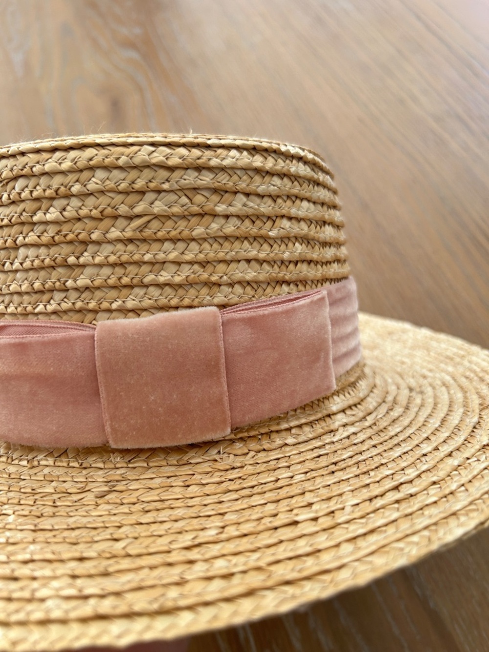 LACK OF COLOR - PINK VELOUR STRAW HAT - Picture 5 of 5
